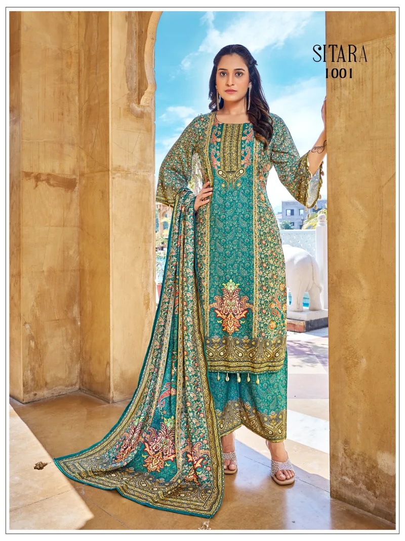 Sitara By Banwery Jam Satin Printed Salwar Kameez